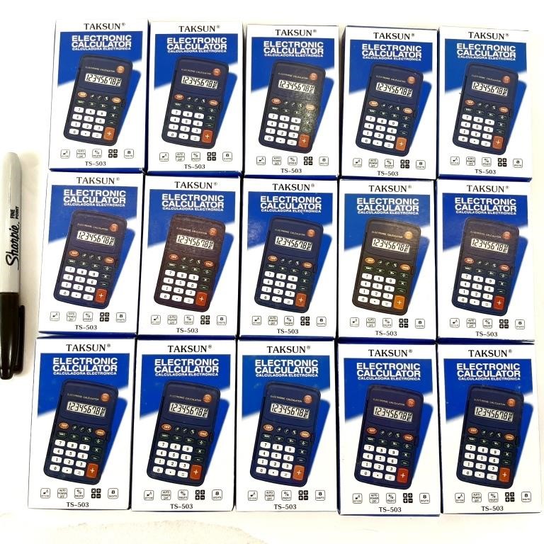 15 mini calculatrices TAKSUN neuves