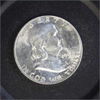 US Coins 1954-D Silver Franklin Half Dollar