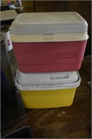 2 Small Rubbermaid Coolers