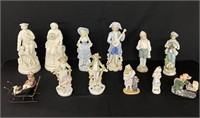 Collection of 12 Bisque Figurines