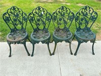 4 Superb Cast Iron Chairs