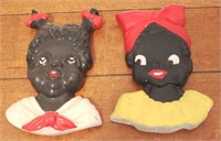 Pair Black Americana Chalkware Figures