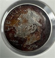 1961 Silver Roosevelt Dime