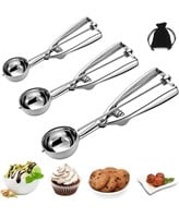 Stainless Steel Cookie Scoops for Baking Set of 3