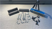 Sharpening block, camera, tripod, and hook