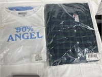 New size large pajamas 90% angel and flannel pair