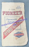 Large Vintage Pioneer Seed Corn Linen Sack