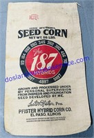 Large Vintage Pfister Hybrid Corn Linen Sack