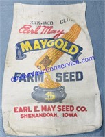 Large Vintage Maygold Farm Seed Linen Sack