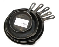 5- Cast iron pans, small to large