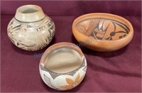 Well used Native American pottery