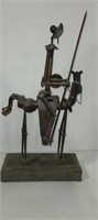 SCRAP METAL SCULPTURE OF KNIGHT