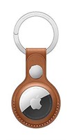 New Apple AirTag Leather Key Ring - Saddle Brown