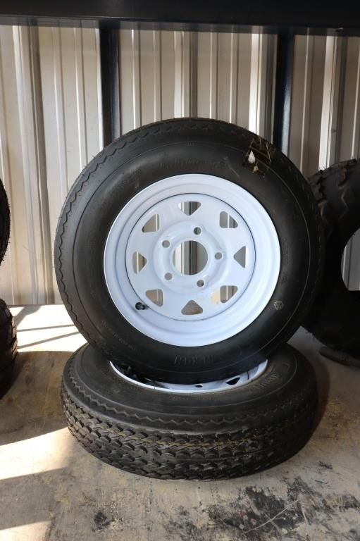 2 Trailer Tires on Rims 5.3-12   - New