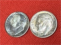 1961 & 1962 Roosevelt Silver Dimes