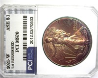 2021-W T-2 Silver Eagle PCI MS70 Burnished