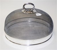 Silver plate meshed meat dome