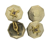 10kt Gold Masonic Lodge Cufflinks