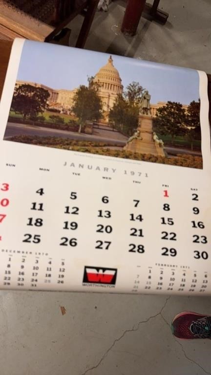 1971 calendar