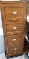 Four Drawer Wood Look File Cabinet- No Key