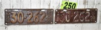 Matched pair of Illinois 1928 "Truck" plates