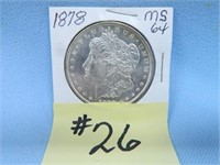 1878 Morgan Silver Dollar MS64