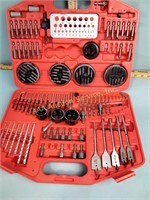 Benchtop drill bit and hole punch set