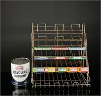 Havoline Motor oil can & Gum Wire Rack Adv. Lot