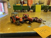 2 Small Tractors and Trailer