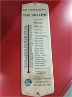 Large metal wall thermometer