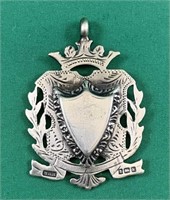 C1910 English Sterling Silver Watch Fob