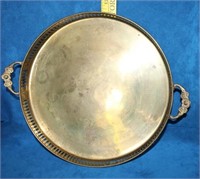 Circular Brass Tray w/ Gallery