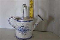 Handpainted Ceramic Watering Can. Made in Portugal