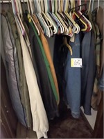 Coats in closet
