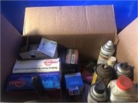 BOX OF VEHICLE AND HOUSEHOLD GOODIES
