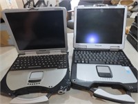 (2)Panasonic tough book laptop computers.