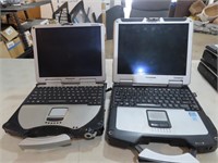 (2)Panasonic tough book laptop computers.