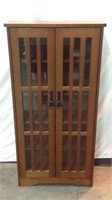 Oak Mission Style 4 Shelf Cabinet