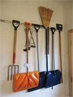 Shovels, broom, hack saws, etc.