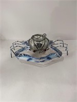 Tin Blue Crab Votive Candle Holder U15B