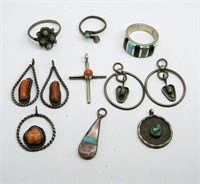 Native American Pendants & Rings 925