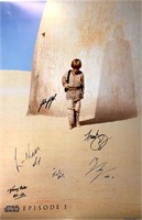 Autograph Star Wars Phantom Menace Poster