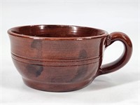 1989 BREININGER REDWARE POTTERY CUP W/ HANDLE