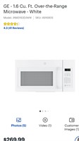 GE - 1.6 Cu. Ft. Over-the-Range Microwave - White