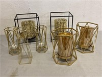 7 Metal Frame Candle Holders