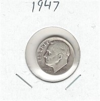 1947 U.S. Silver Roosevelt Dime