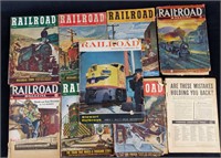 Vintage Railroad Magazine Lot Of Nine