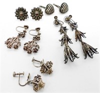 (5) PAIRS OF VINTAGE STERLING EARRINGS