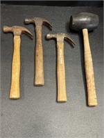 3 hammers, rubber mallet