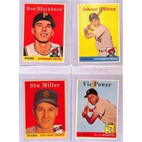 (4) High Grade 1958 Topps Baseball Cards